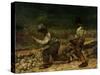 The Stonebreakers (Oil)-Gustave Courbet-Stretched Canvas