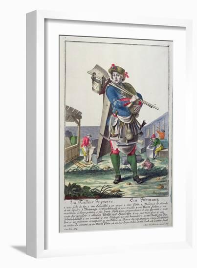 The Stonemason, c.1735-Martin Engelbrecht-Framed Giclee Print