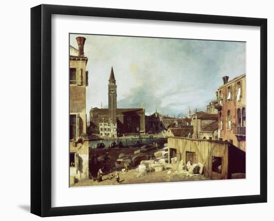 The Stonemason's Yard, C. 1726-30-Canaletto-Framed Giclee Print