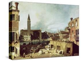 The Stonemason's Yard, C. 1726-30-Canaletto-Stretched Canvas