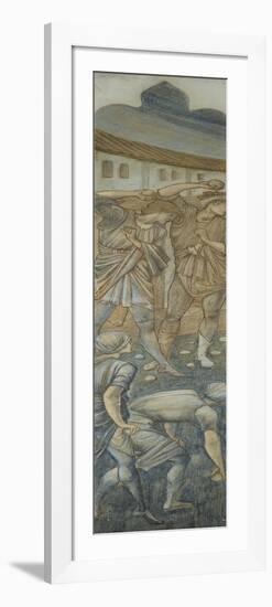 The Stoning of Saint Stephen, One of Three Cartoons for Stained Glass-Edward Burne-Jones-Framed Giclee Print