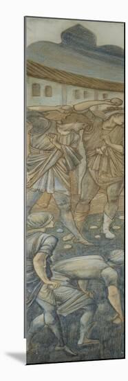 The Stoning of Saint Stephen, One of Three Cartoons for Stained Glass-Edward Burne-Jones-Mounted Giclee Print