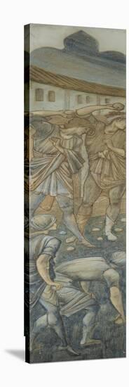 The Stoning of Saint Stephen, One of Three Cartoons for Stained Glass-Edward Burne-Jones-Stretched Canvas