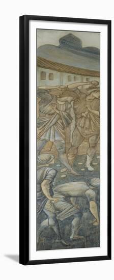 The Stoning of Saint Stephen, One of Three Cartoons for Stained Glass-Edward Burne-Jones-Framed Premium Giclee Print