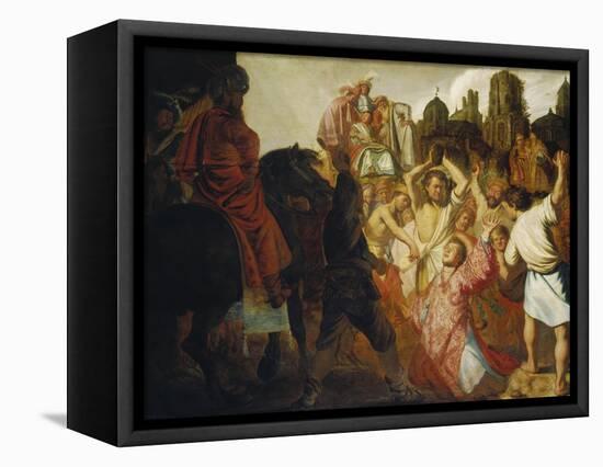 The Stoning of St. Stephen, 1625-Rembrandt van Rijn-Framed Stretched Canvas