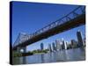 The Storey Bridge and City Skyline Across the Brisbane River, Brisbane, Queensland, Australia-Mark Mawson-Stretched Canvas