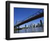 The Storey Bridge and City Skyline Across the Brisbane River, Brisbane, Queensland, Australia-Mark Mawson-Framed Photographic Print