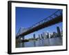 The Storey Bridge and City Skyline Across the Brisbane River, Brisbane, Queensland, Australia-Mark Mawson-Framed Photographic Print