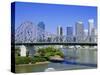 The Storey Bridge and City Skyline, Brisbane, Queensland, Australia-Mark Mawson-Stretched Canvas