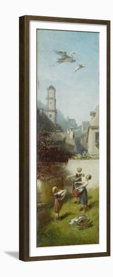 The Stork, ca. 1884/85-Carl Spitzweg-Framed Premium Giclee Print