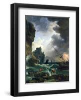 The Storm, 1777-Claude Joseph Vernet-Framed Premium Giclee Print