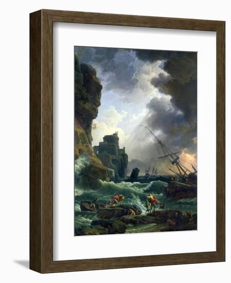 The Storm, 1777-Claude Joseph Vernet-Framed Giclee Print