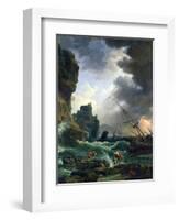 The Storm, 1777-Claude Joseph Vernet-Framed Giclee Print