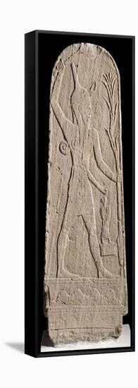 The Storm-God Baal with a Thunderbolt, from Ugarit circa 1350-1250 BC-null-Framed Stretched Canvas