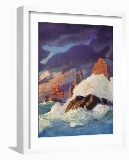 The Storm on the Firth of Clyde-Newell Convers Wyeth-Framed Giclee Print