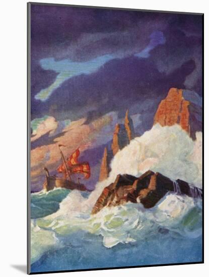 The Storm on the Firth of Clyde-Newell Convers Wyeth-Mounted Giclee Print