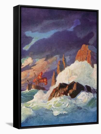 The Storm on the Firth of Clyde-Newell Convers Wyeth-Framed Stretched Canvas