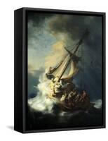 The Storm on the Sea of Galilee-Rembrandt van Rijn-Framed Stretched Canvas