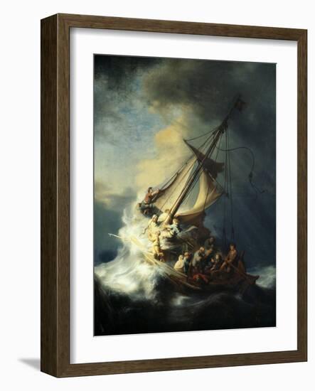 The Storm on the Sea of Galilee-Rembrandt van Rijn-Framed Giclee Print