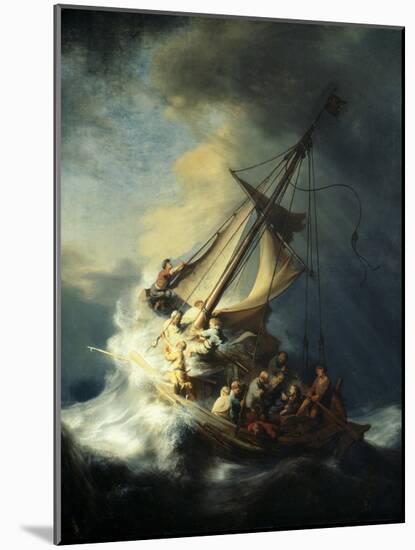 The Storm on the Sea of Galilee-Rembrandt van Rijn-Mounted Giclee Print