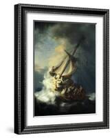 The Storm on the Sea of Galilee-Rembrandt van Rijn-Framed Giclee Print