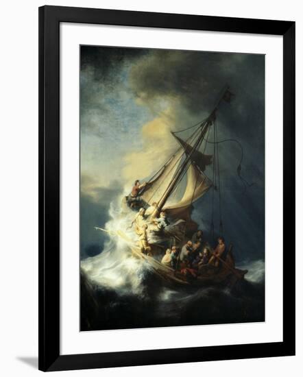 The Storm on the Sea of Galilee-Rembrandt van Rijn-Framed Giclee Print