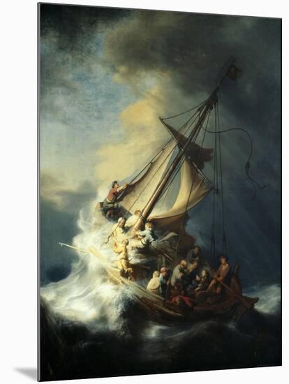 The Storm on the Sea of Galilee-Rembrandt van Rijn-Mounted Giclee Print