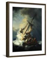 The Storm on the Sea of Galilee-Rembrandt van Rijn-Framed Giclee Print