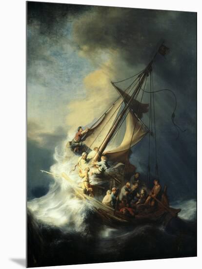 The Storm on the Sea of Galilee-Rembrandt van Rijn-Mounted Giclee Print