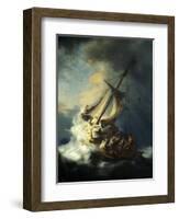 The Storm on the Sea of Galilee-Rembrandt van Rijn-Framed Giclee Print