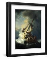 The Storm on the Sea of Galilee-Rembrandt van Rijn-Framed Giclee Print