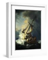 The Storm on the Sea of Galilee-Rembrandt van Rijn-Framed Giclee Print