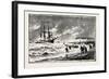 The Storm on the South Coast, the Wreck of the Barque T.P. Fluger, Off St. Leonards-null-Framed Giclee Print