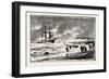 The Storm on the South Coast, the Wreck of the Barque T.P. Fluger, Off St. Leonards-null-Framed Giclee Print