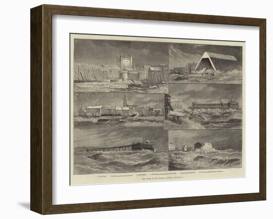 The Storm on the Thames, Tuesday, 18 January-null-Framed Giclee Print