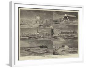 The Storm on the Thames, Tuesday, 18 January-null-Framed Giclee Print