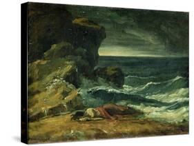 The Storm or the Wreck (Oil on Canvas)-Theodore Gericault-Stretched Canvas