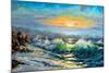 The Storm Sea On A Decline-balaikin2009-Mounted Art Print