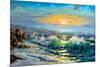 The Storm Sea On A Decline-balaikin2009-Mounted Art Print