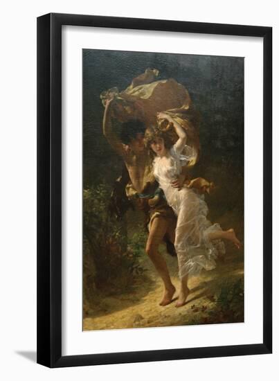 The Storm-Pierre-Auguste Cot-Framed Art Print