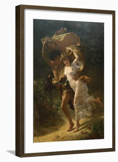 The Storm-Pierre-Auguste Cot-Framed Art Print