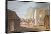 The Storming of a Large Storehouse Near Rus Ul Khyma Where Capt. Dancey of Hm 65th Regt. Was Killed-R. Temple-Framed Stretched Canvas