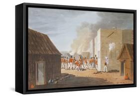The Storming of a Large Storehouse Near Rus Ul Khyma Where Capt. Dancey of Hm 65th Regt. Was Killed-R. Temple-Framed Stretched Canvas