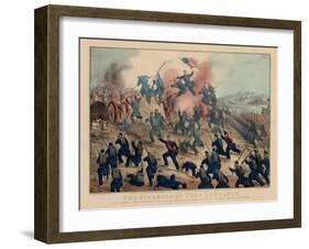 The Storming of Fort Donelson, Pub. by Currier and Ives, 1862-null-Framed Giclee Print