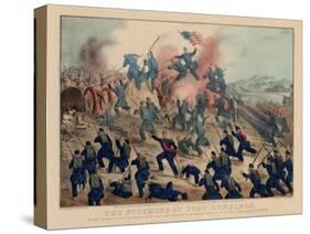 The Storming of Fort Donelson, Pub. by Currier and Ives, 1862-null-Stretched Canvas