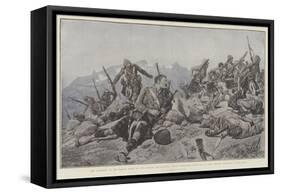The Storming of the Dargai Ridge by the Gordon Highlanders-Richard Caton Woodville II-Framed Stretched Canvas