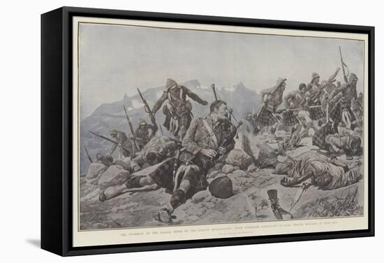 The Storming of the Dargai Ridge by the Gordon Highlanders-Richard Caton Woodville II-Framed Stretched Canvas