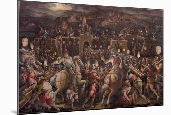 The Storming of the Fortress Near Porta Camollia in Siena, 1570-Giorgio Vasari-Mounted Giclee Print