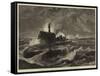 The Storms and Floods, Destruction of Part of the Admiralty Pier, at Dover, on New-Year's Day-null-Framed Stretched Canvas