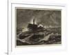 The Storms and Floods, Destruction of Part of the Admiralty Pier, at Dover, on New-Year's Day-null-Framed Giclee Print